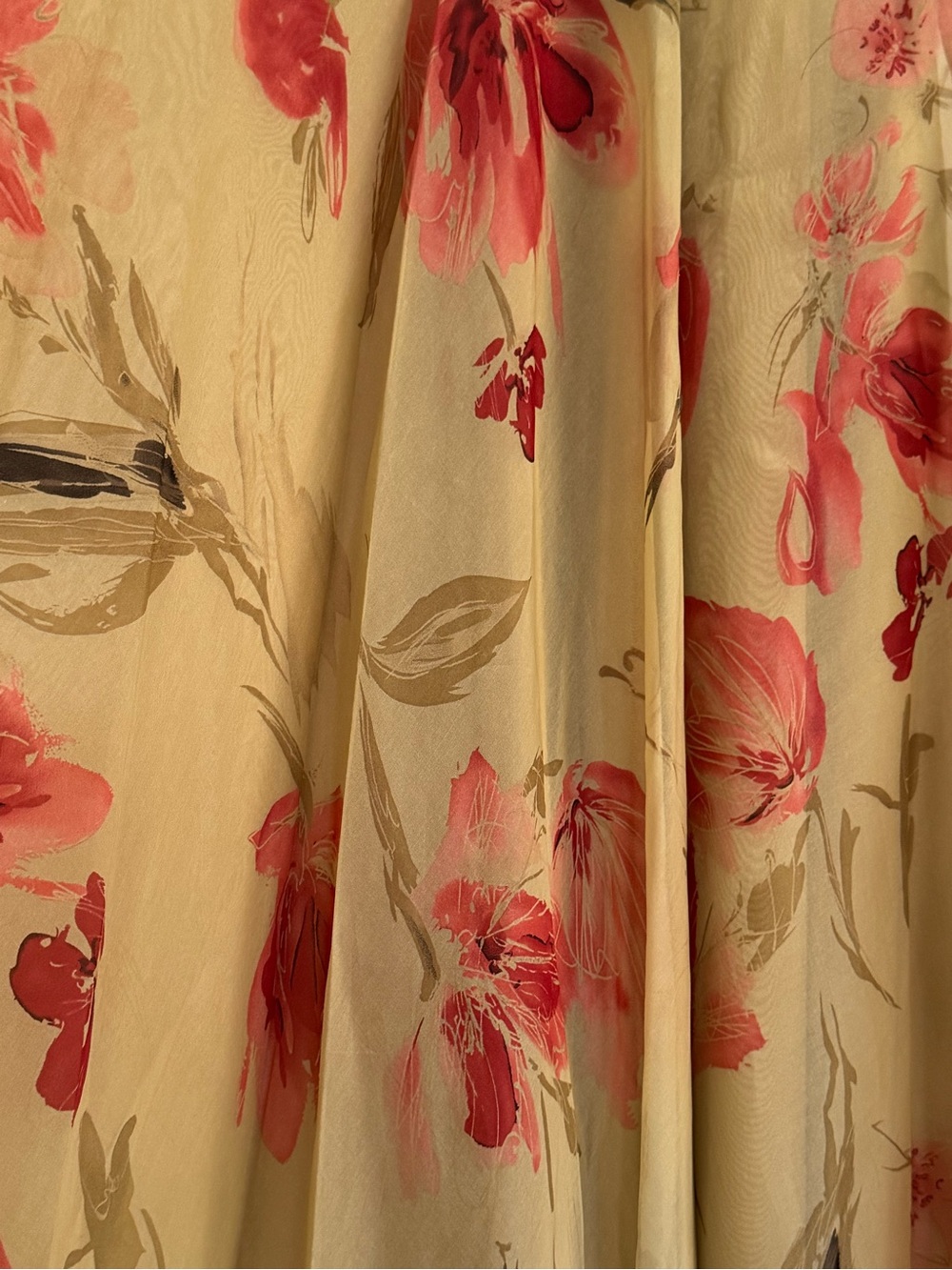 DANA BUCHMAN 100% Silk Floral Full Maxi Skirt Size 6 Retail $298 - Picture 3 of 7